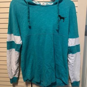 PINK Long Sleeve Hooded Pullover